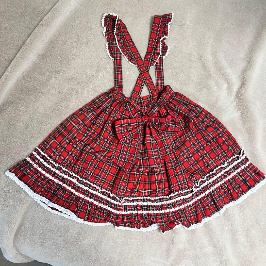 【実物写真有】baby タータンチェックスカート エンジ Anniversary