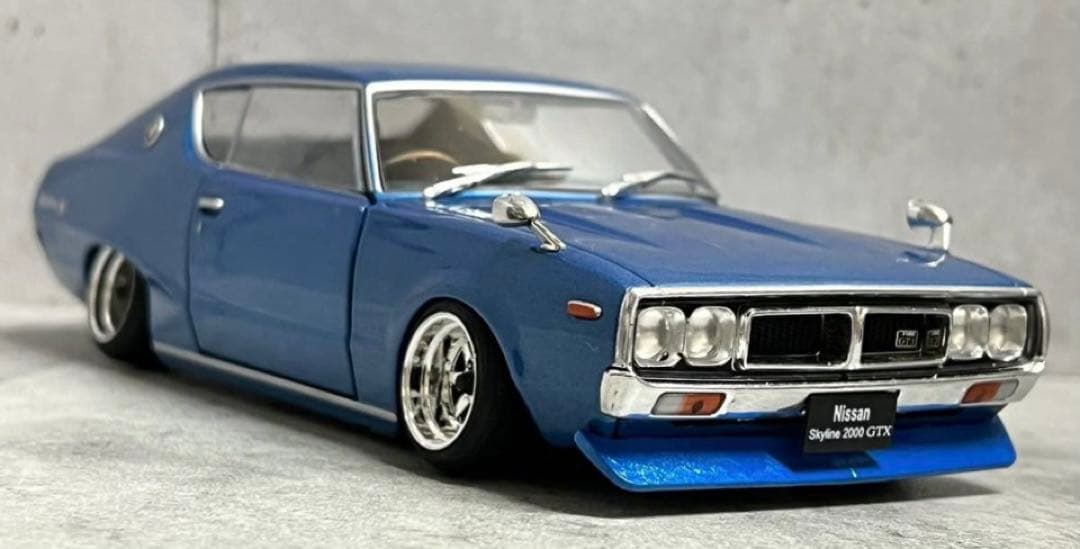 アシェット 1/24 スカイラインHT 2000GT-X ケンメリ ケース 付