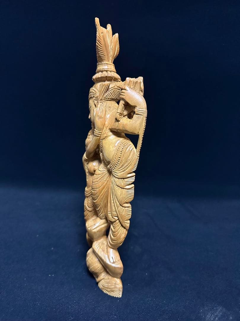 インド 白檀 弁財天 仏教美術 仏像 骨董 木像 木製 仏教 密教 置物