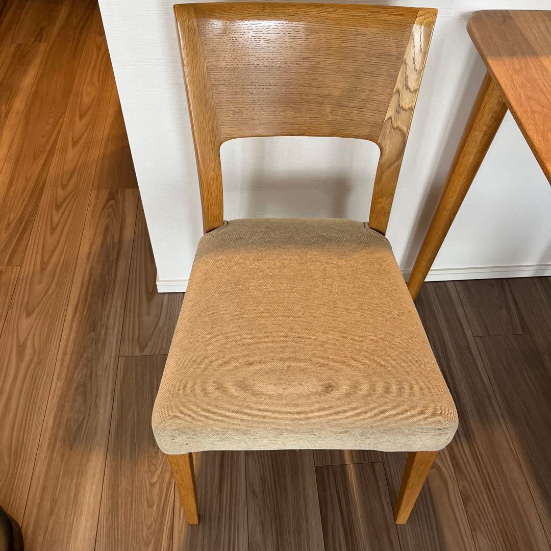 アクタス　ダイニングテーブル（椅子付きに変更）ナチュラルウッド