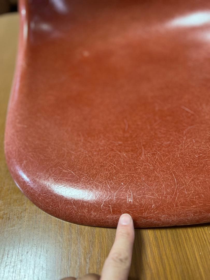 ハーマンミラー シェルチェア 座面のみ 希少色テラコッタ レアカラー