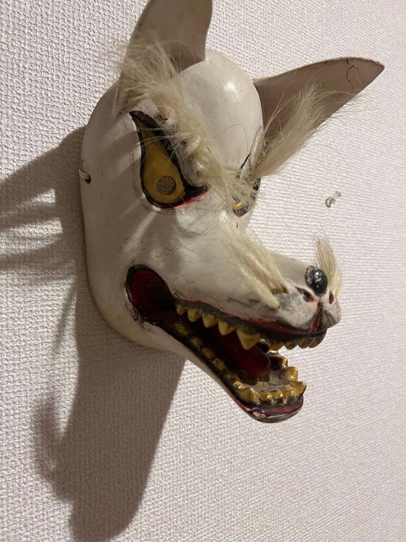 お祭り面・「狐」・木彫品 祭り面・「悪狐」・木彫品 - メルカリ 祭り