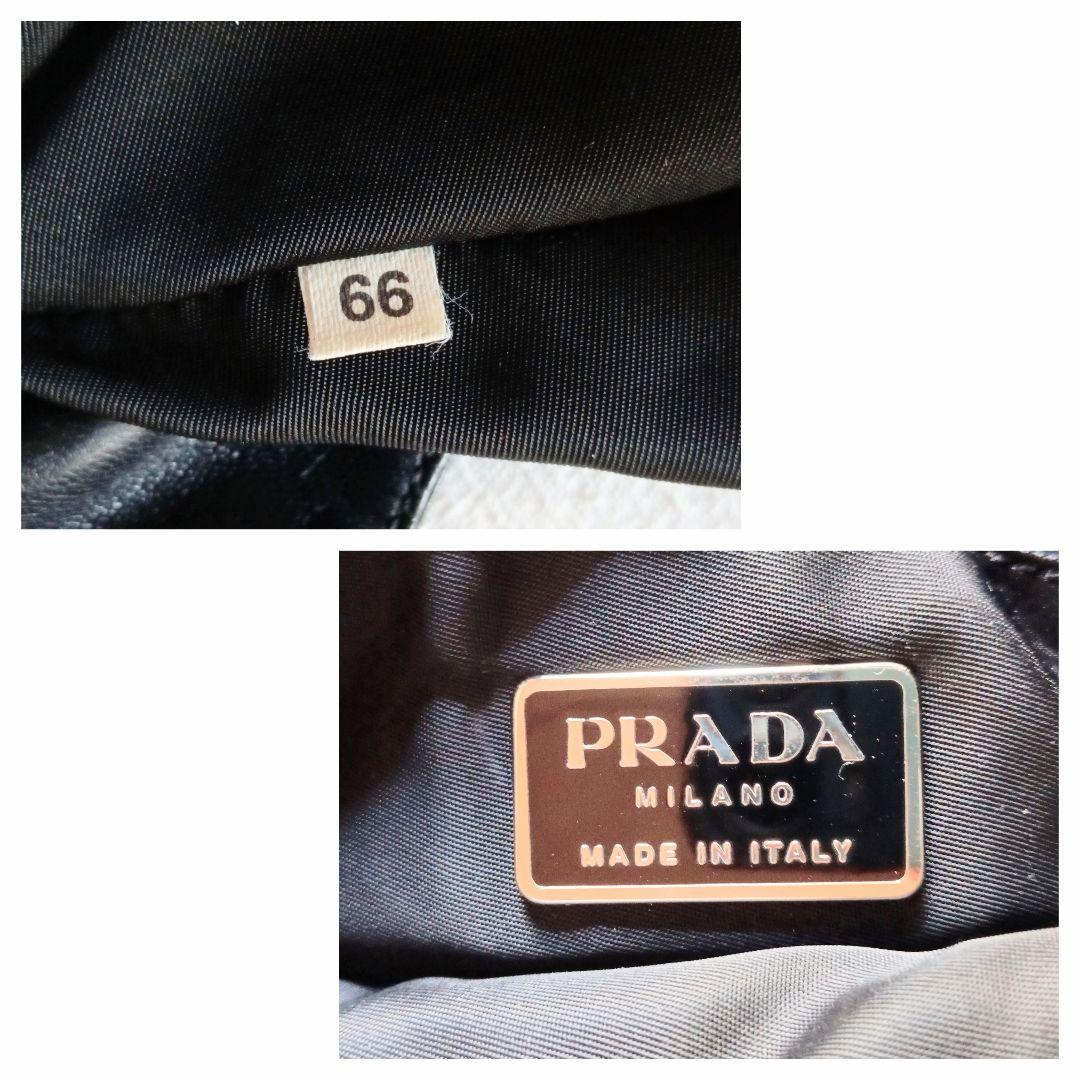 美品 プラダ ビンテージ ナイロン レザー ショルダーバッグ レディース メンズ