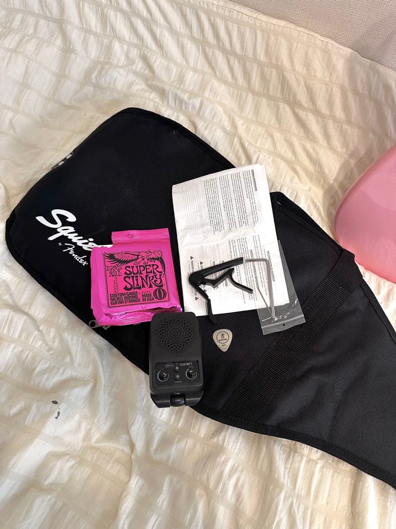 【Fender】Mini Strat Shell Pink エレキギター セット