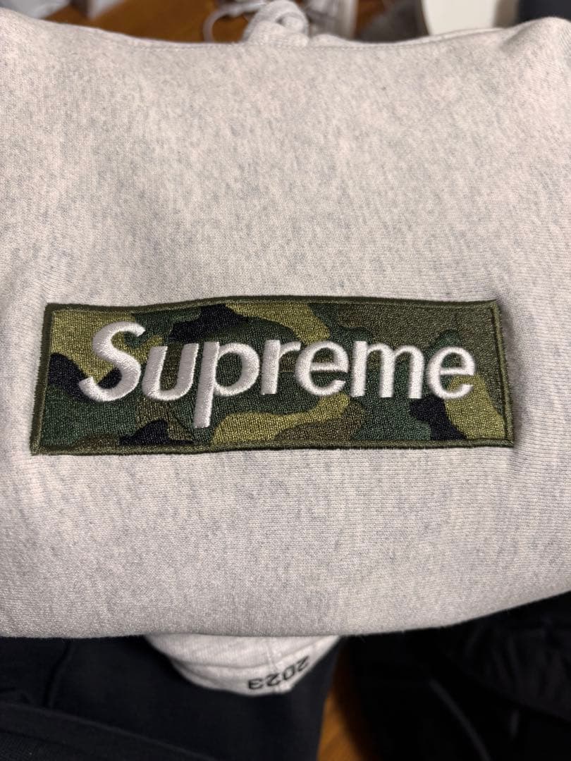 トップス Supreme Box Logo Hooded Ash Grey\" (23FW)