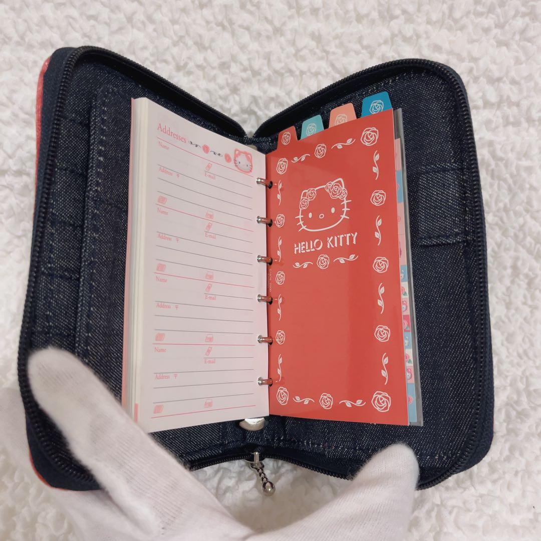 希少　ハローキティ　キティちゃん　サンリオ　デニム　手帳　ケース　ポーチ　未使用