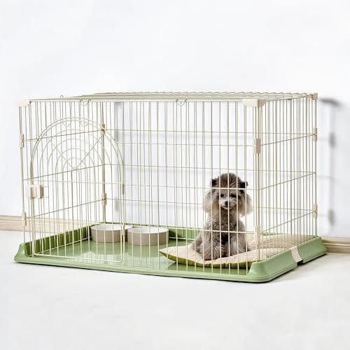 Rshtong 犬 ケージ 犬用サークル ペットケージ 犬 ゲージ 屋_corg Rshtong 犬 ケージ 犬用サークル ペットケージ 犬 ゲージ 屋根付き 幅