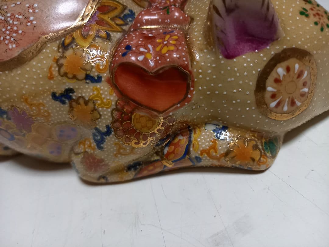 薩摩焼 眠り猫 浮世絵 美人画 古美色 大き目 サイズ 美品 - メルカリ