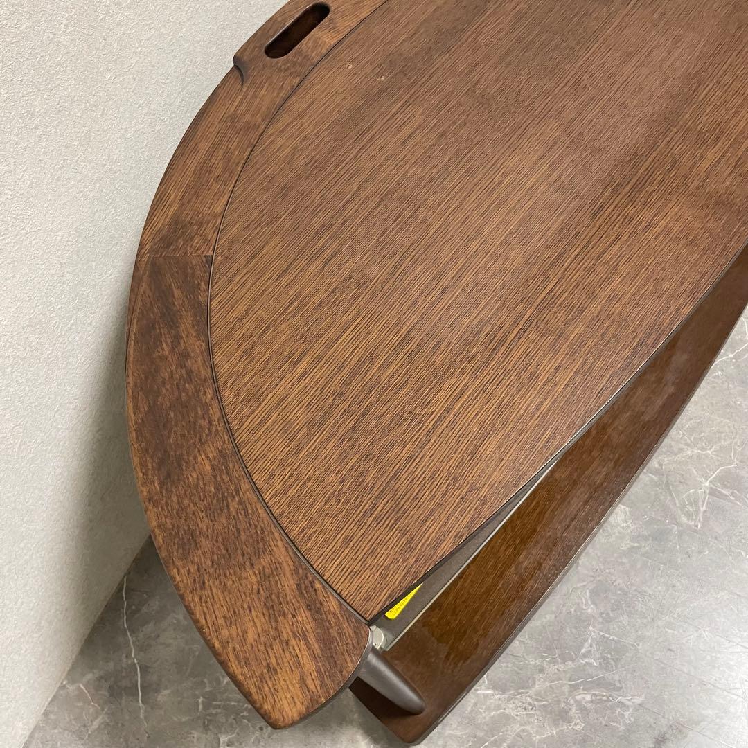 カリモク TVボード QUシリーズ 半円形 コーナー型 ガラス棚 廃盤品