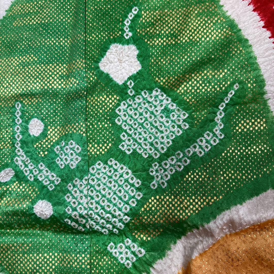 う19) 個性派‼️彩りの芸術✨総絞り 青海波文様 アンティーク振袖