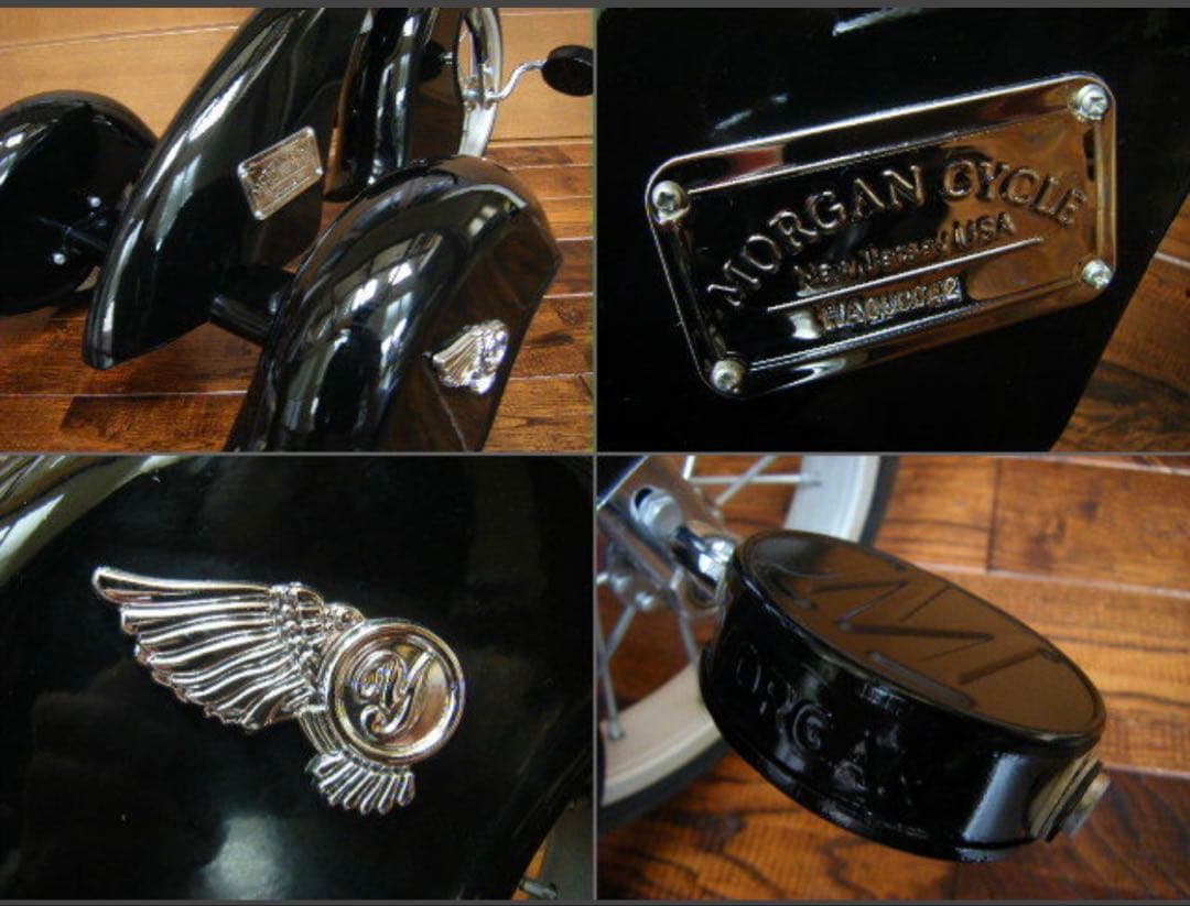 希少！モーガンサイクル ブラックホーク トライク 新品 三輪車2025年