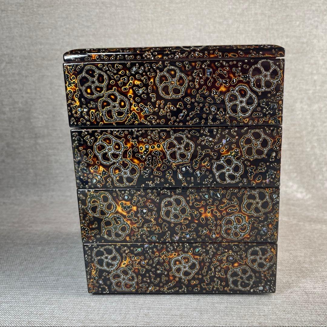 若狭塗　四段重　重箱