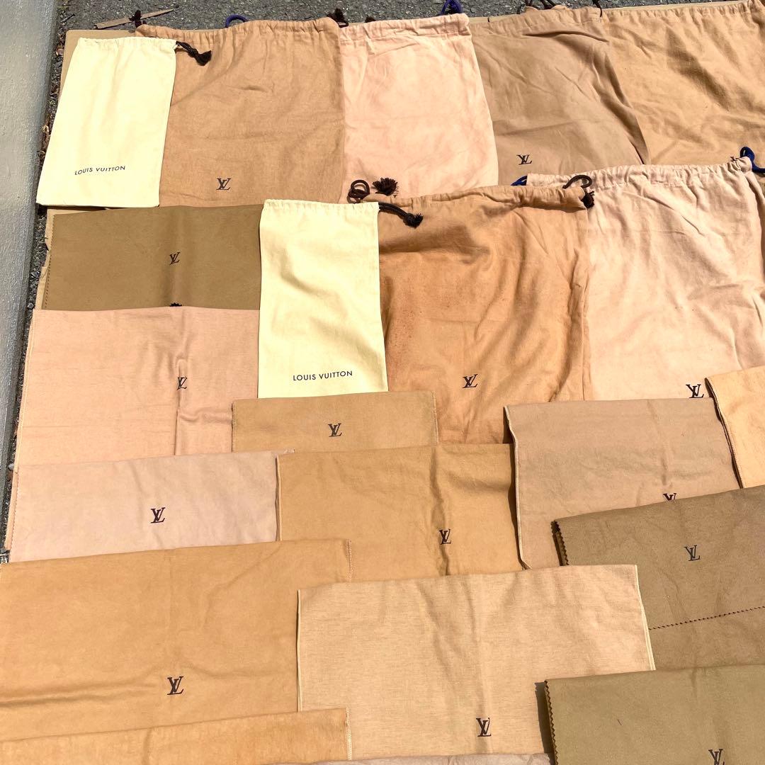 ルイヴィトン LVロゴ ショッパー 保存袋 巾着 ブラウン 大量まとめ 50