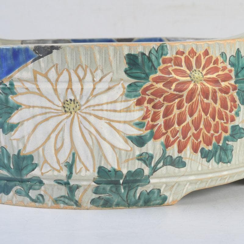 茶道具 陶斉作 色絵 花草文 手桶鉢 N 9817 - メルカリ