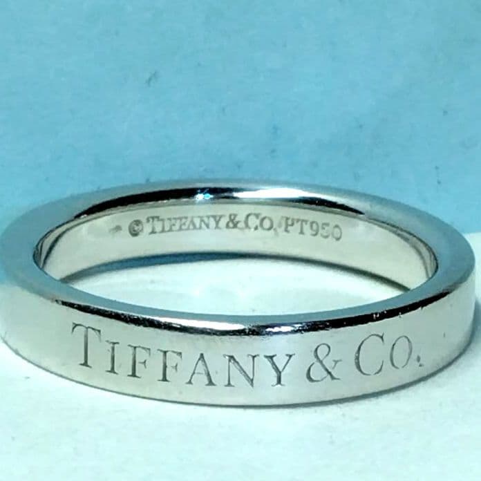ティファニーフラットバンドリング　プラチナ950 6.5号　新品仕上げ。