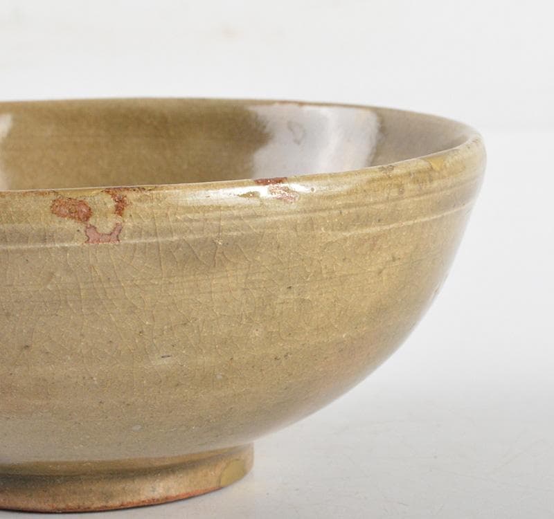 中国 越州窯青磁 茶碗 鉢 金継ぎ直し 時代箱 V R4867