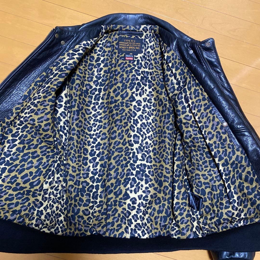 supreme × schott】希少 TYPE A-2 レザージャケット M - メルカリ