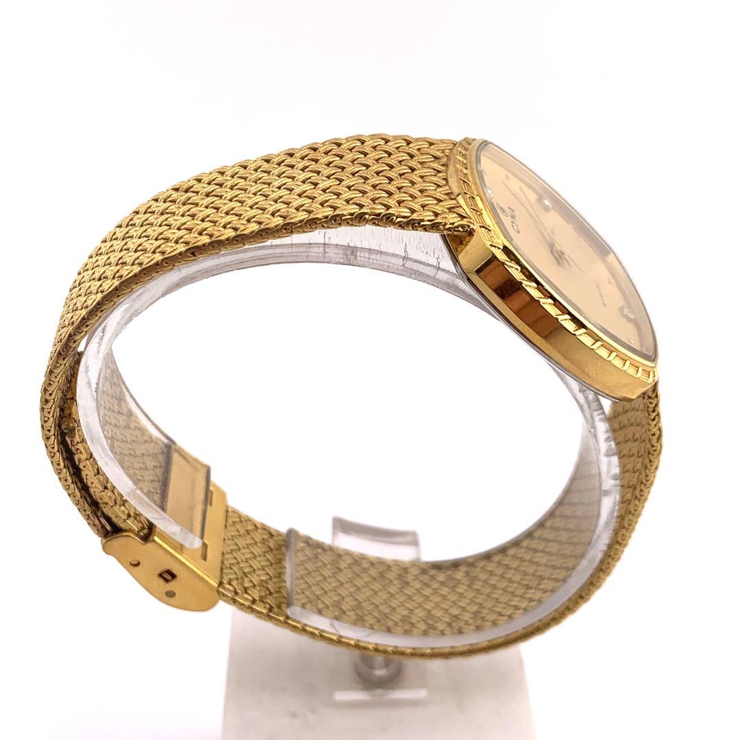 7-3298 CYMA 604X SWISS ゴールド メッシュ腕時計 クォーツ