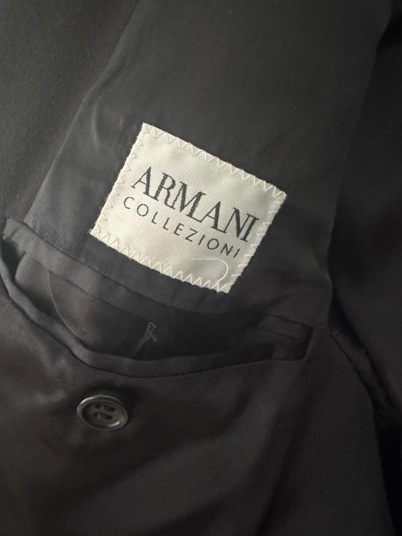 ARMANI COLLEZIONI 黒 カシミヤ チェスターコートの通販はau PAY