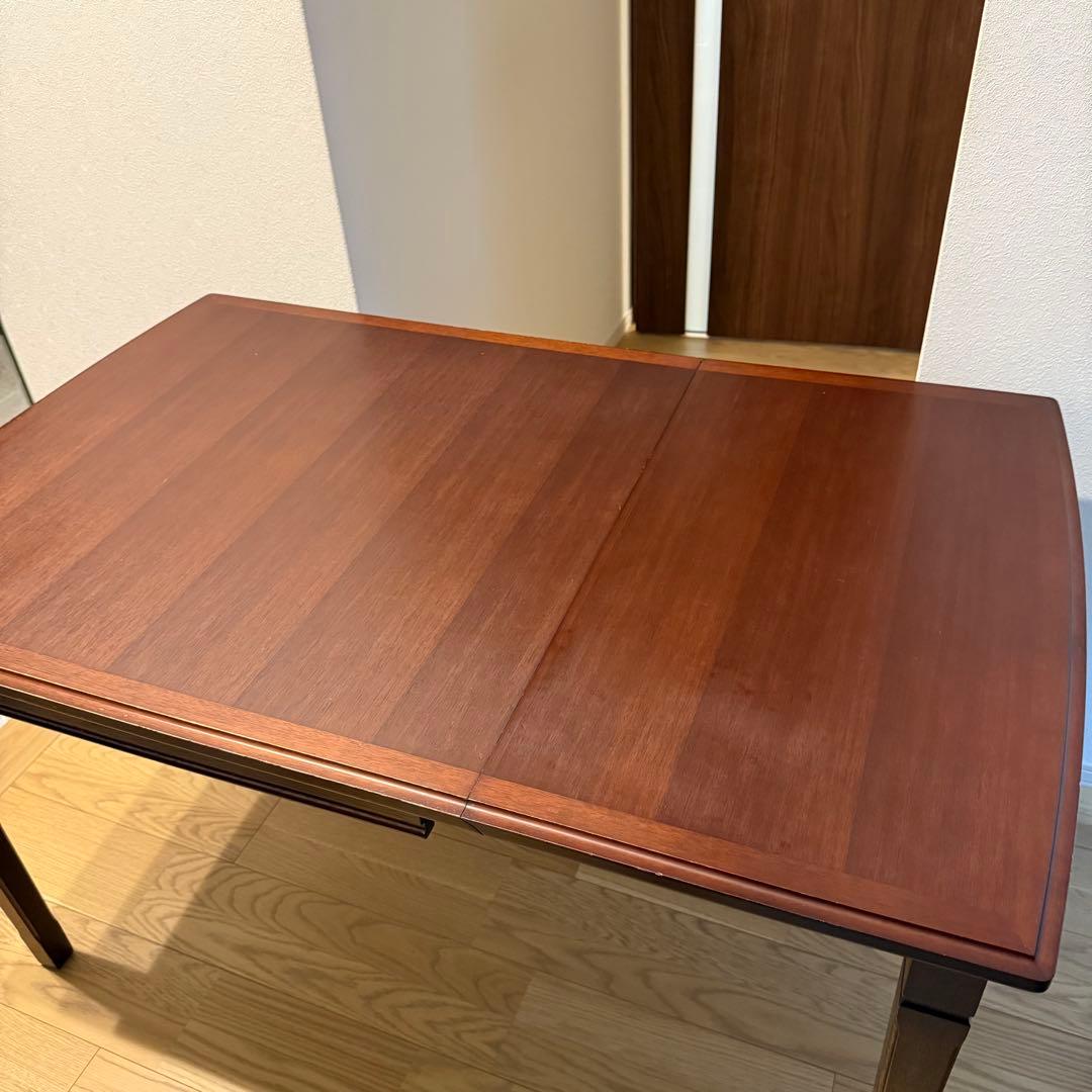 マルニ木工 地中海 ダイニングテーブル 片バタ式 No.1195 拡張式　作業台