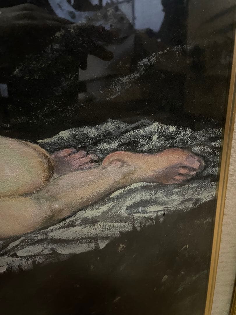 aqua蔵出し　模写　無名　裸女　油絵　山本芳翠《裸婦》？