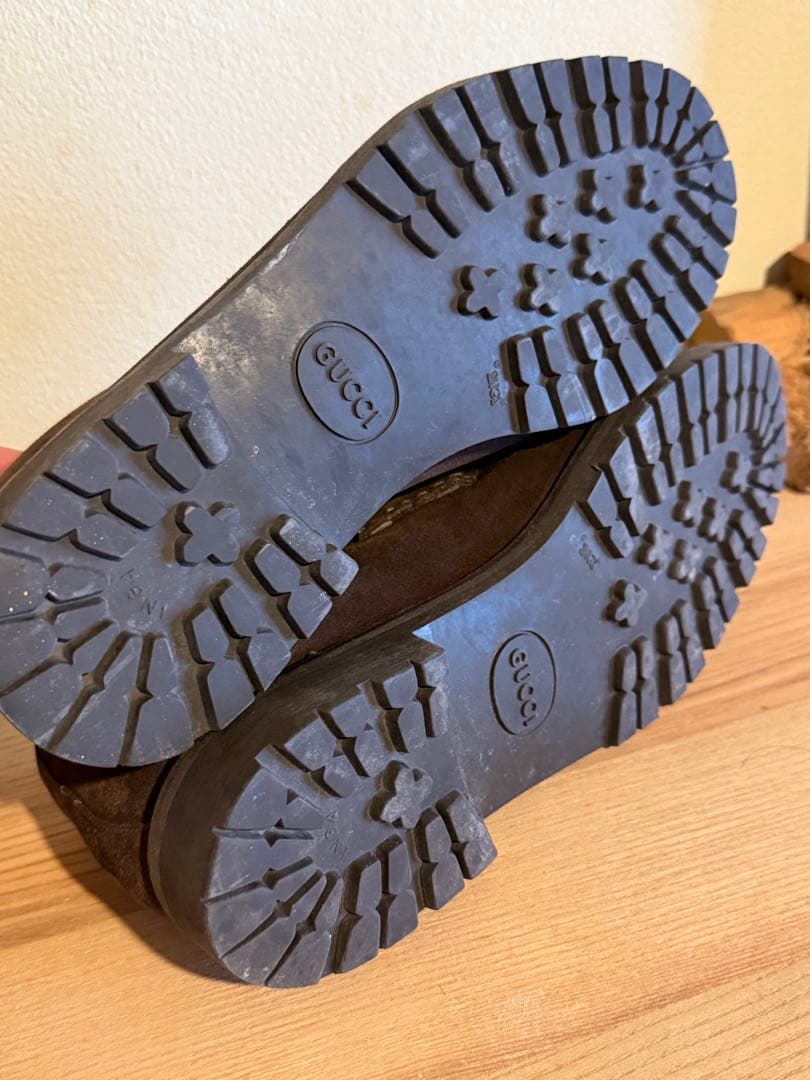 Gucci グッチ ビットモカシン ブーツ スウェード