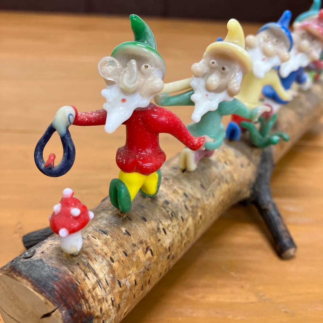 ⑤ ボヘミアンガラス細工7人の小人 ドクターシリーズ チェコ ガラス