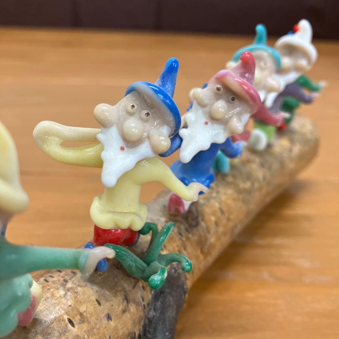 ⑤ ボヘミアンガラス細工7人の小人 ドクターシリーズ チェコ ガラス