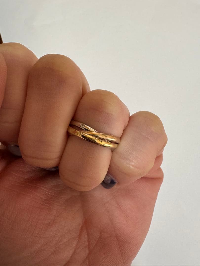 k18 pt 3連リング