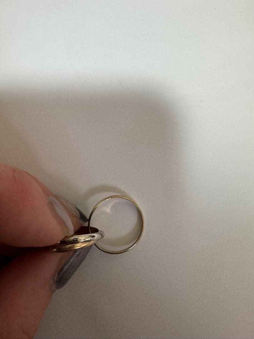 k18 pt 3連リング