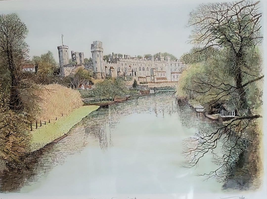 織田義郎 銅版画 『ウォーリック城』 - メルカリ