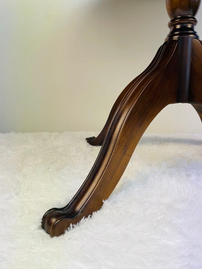 【美品】カリモク 丸テーブル 80cm ラウンド ダイニング　ブラウン