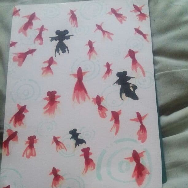金魚の絵