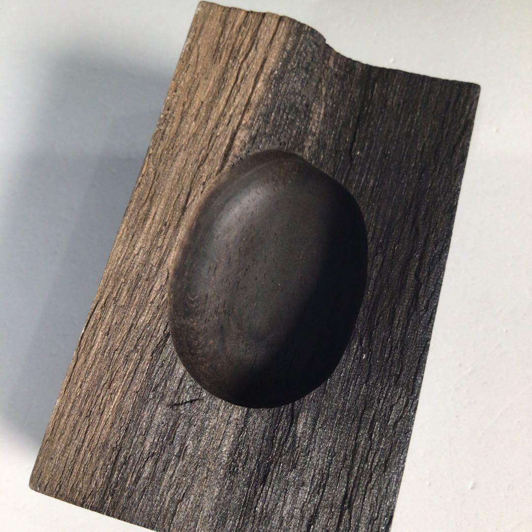 N729香合『中林星山作』『芦に雁蒔絵』『黒柿割香合』共箱茶道具