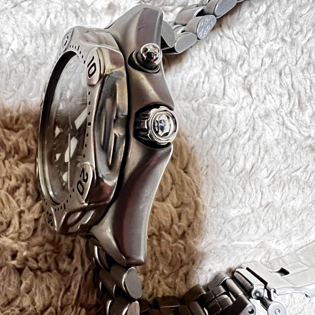 ビンテージ品美品稼働 スキューバ クォーツダイバー チタニウム