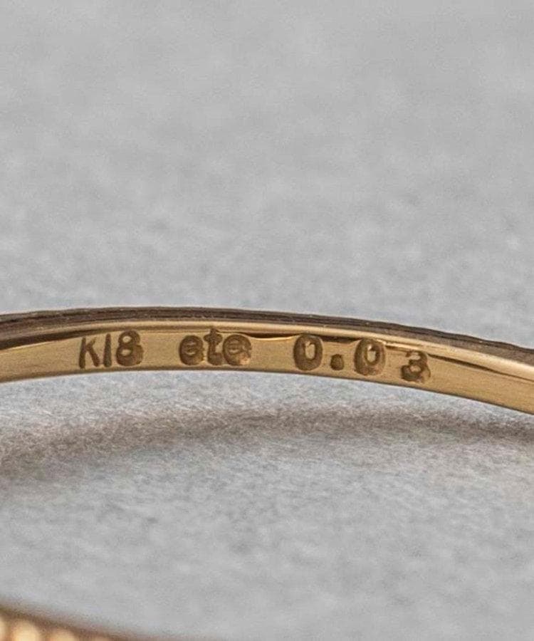 エテ K18YG ダイヤモンド ピンキーリング
