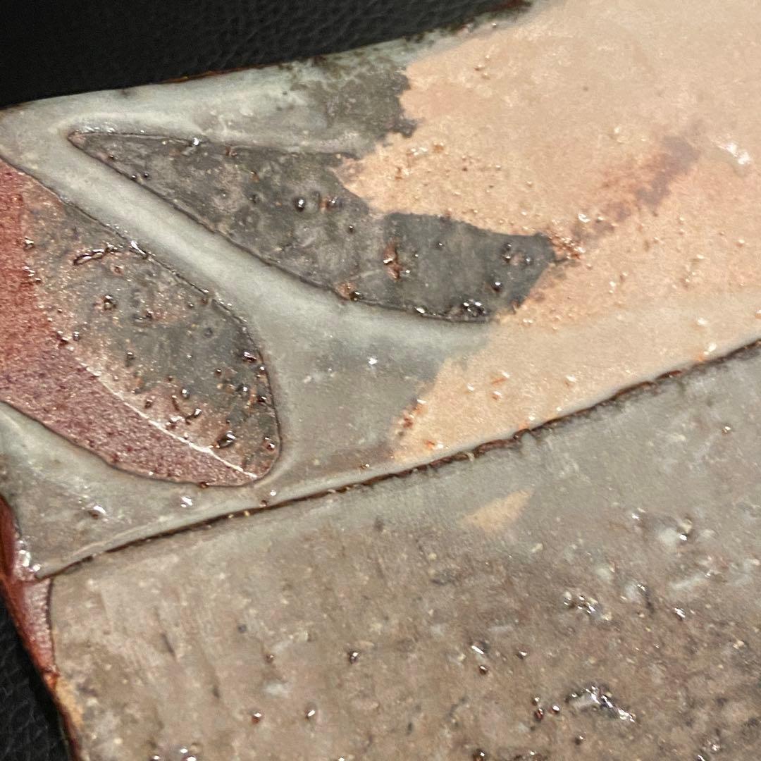 梅山窯 中村卓夫 象嵌色絵 長皿 盛皿 作家もの 共箱 共布 九谷焼 陶器