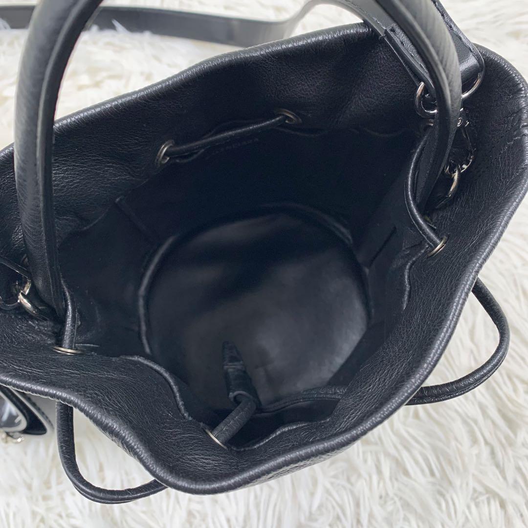 【✨美品✨】バレンシアガ ハンドバッグ 2way ドローストリング ブラック