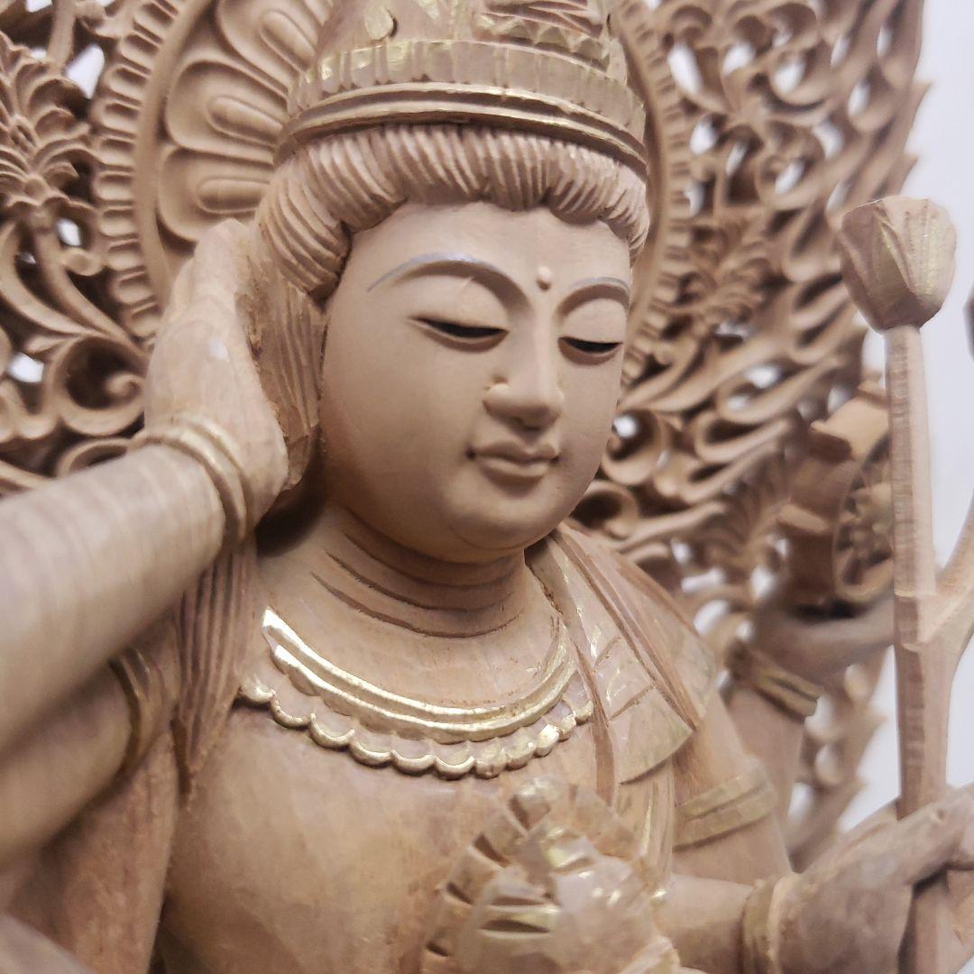 Bフライデー蔵出し特価仏像香木 特上彫り如意輪観音菩薩像3寸