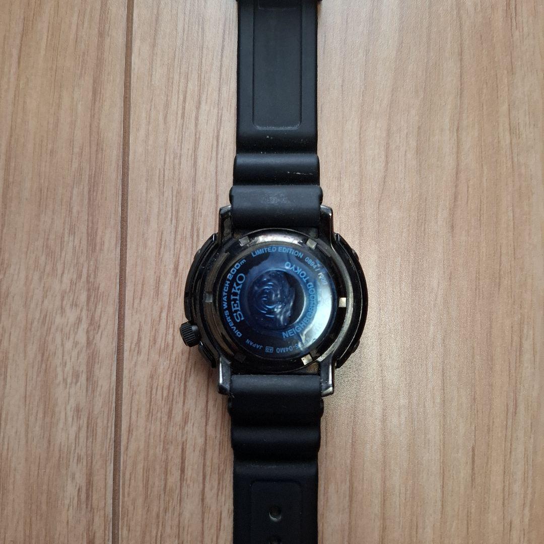 ネイバーフッド　SEIKO 自動巻き時計 ブラック 200m防水