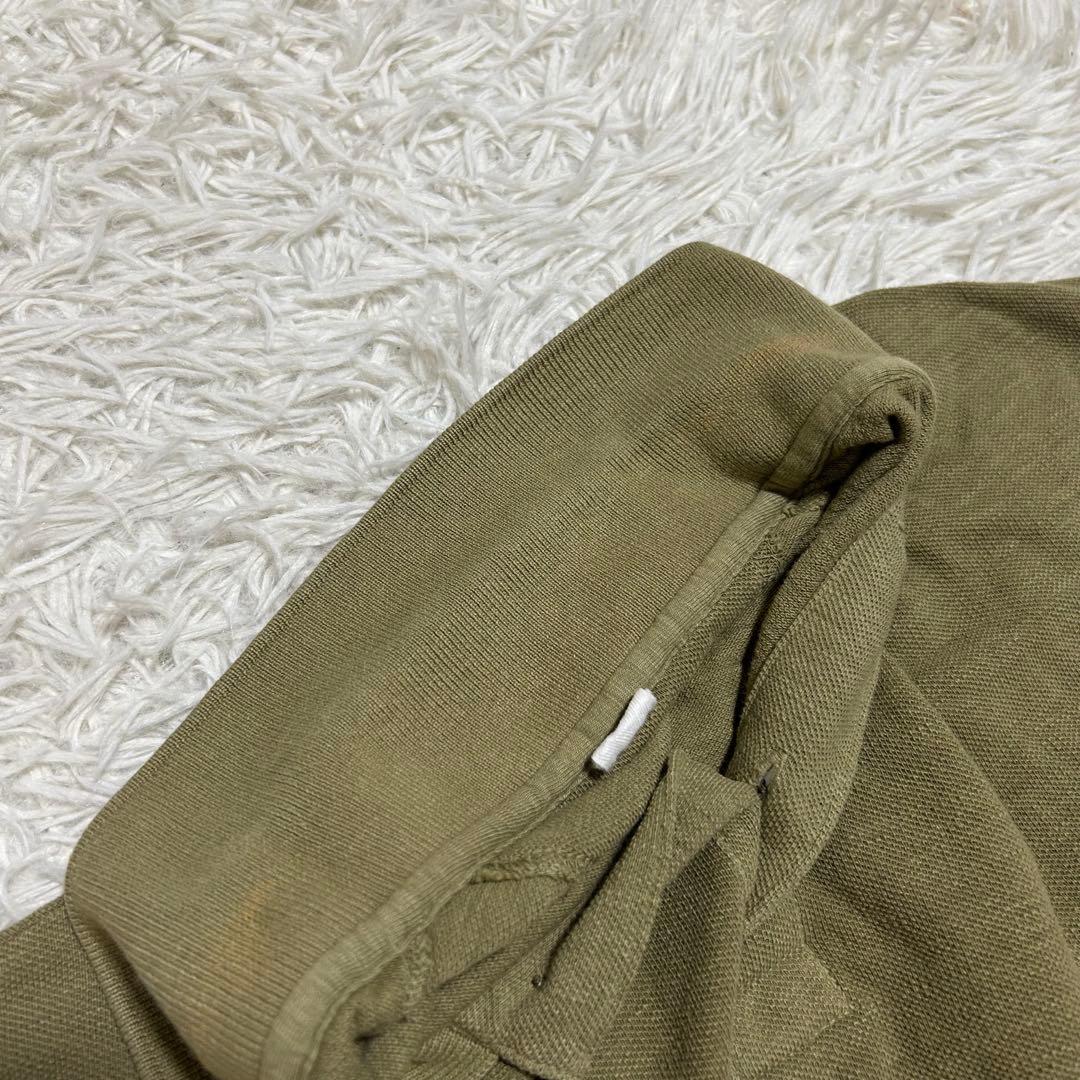 良品✨45R ジンバカノコの33色馬ポロ R刺繍 ゆったり ポロシャツ カーキ