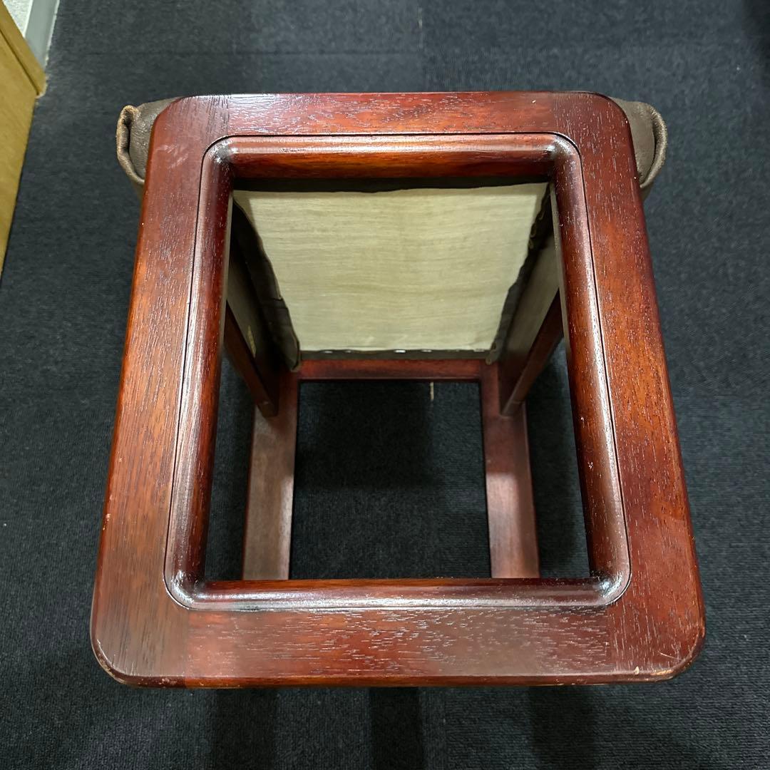 【一点物】カリモク　ヴィンテージ　オットマン　スツール　牛皮