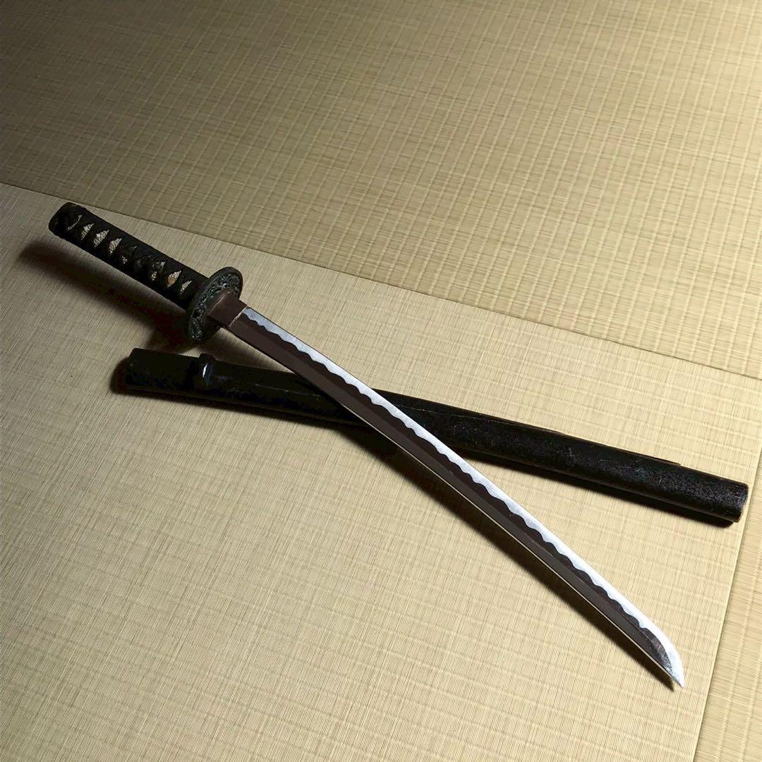 Js8 模造刀 波紋入り刀 刀掛けセット 昭和レトロ 日本刀