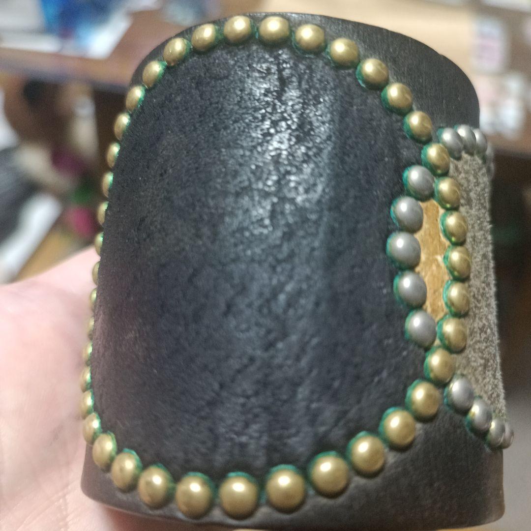 WOLF'S HEAD レザー ビーズブレスレット　キムタク