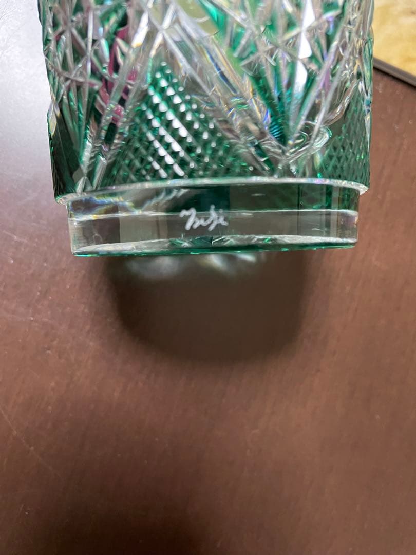 薩摩切子くもの巣タンブラー 伝統工芸品ツジガラス