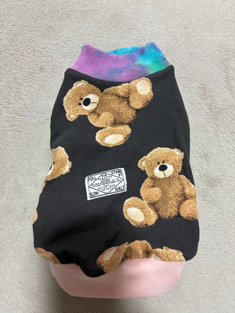 ハンドメイド犬服 クマ柄 レオパード柄サイズSチワワヨークシャー