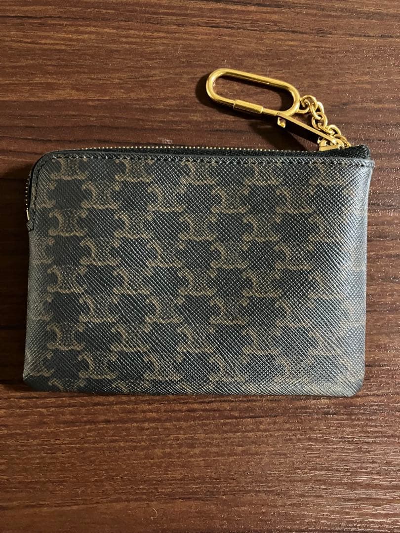 CELINE プリント入りトリオンフキャンバス ケース パスケース