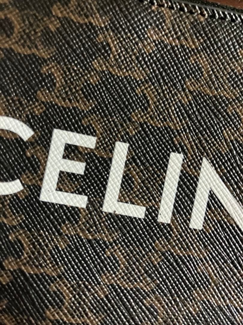 CELINE プリント入りトリオンフキャンバス ケース パスケース