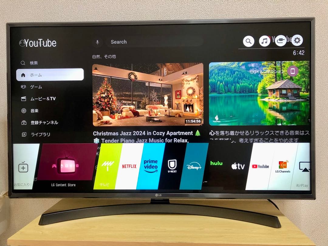YouTube可！LG 43UK6500EJD 43型 スマートテレビ 4K対応