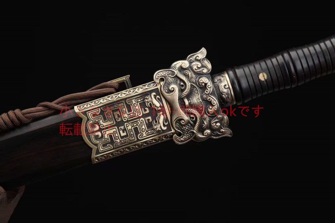定秦剣（黒檀金）古兵器 武具　刀装具　日本刀　模造刀 居合刀